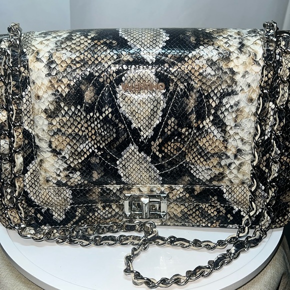 Authentic VALENTINO by Mario Valentino Natural Python-embossed
